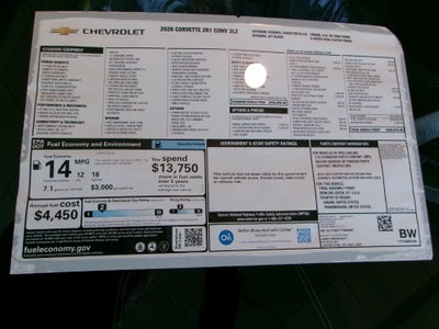 2026 Chevrolet Corvette ZR1 ZR1 Convertible 3LZ