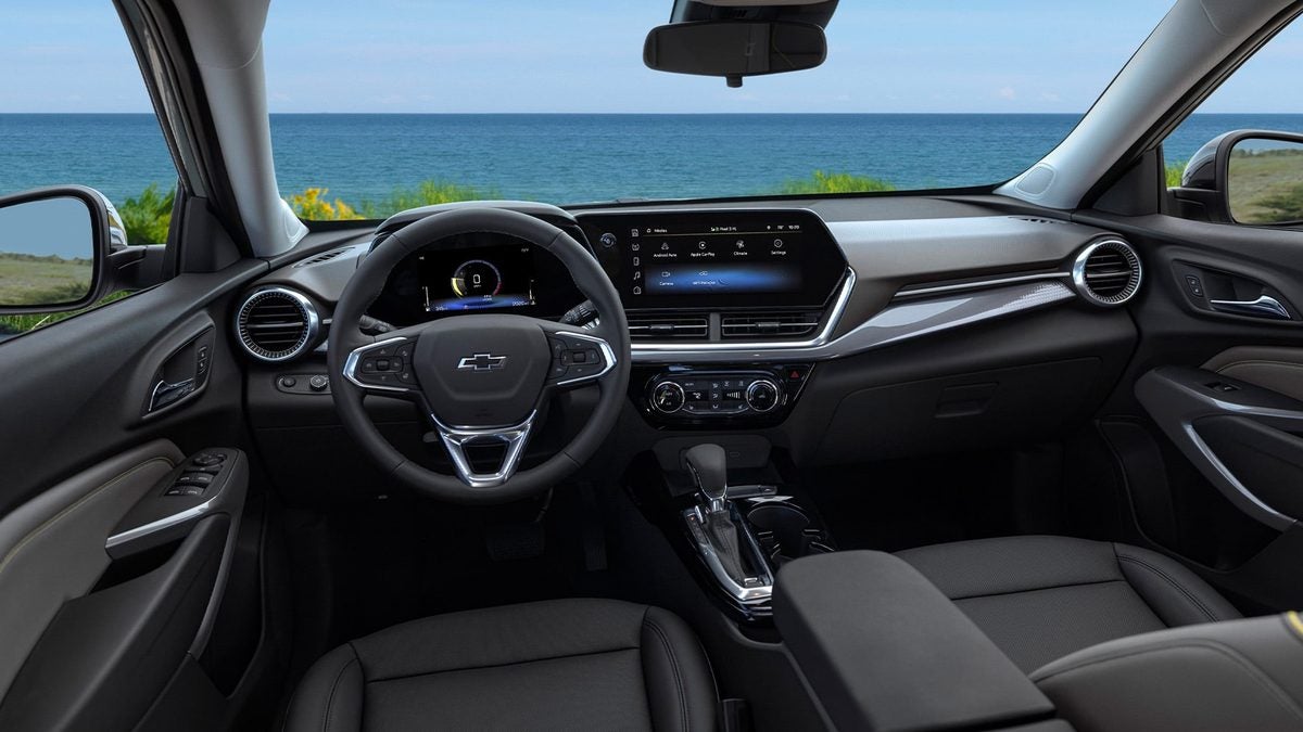 Driver instrument cluster and 11-inch touchscreen in the 2026 Chevrolet Trax
